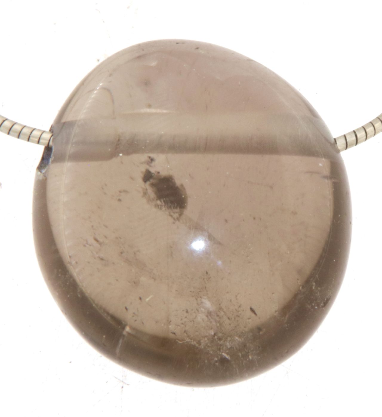 Rauchquarz Trommelstein Edelstein Schmuck Ketten Anhänger - A Qualität #6033
