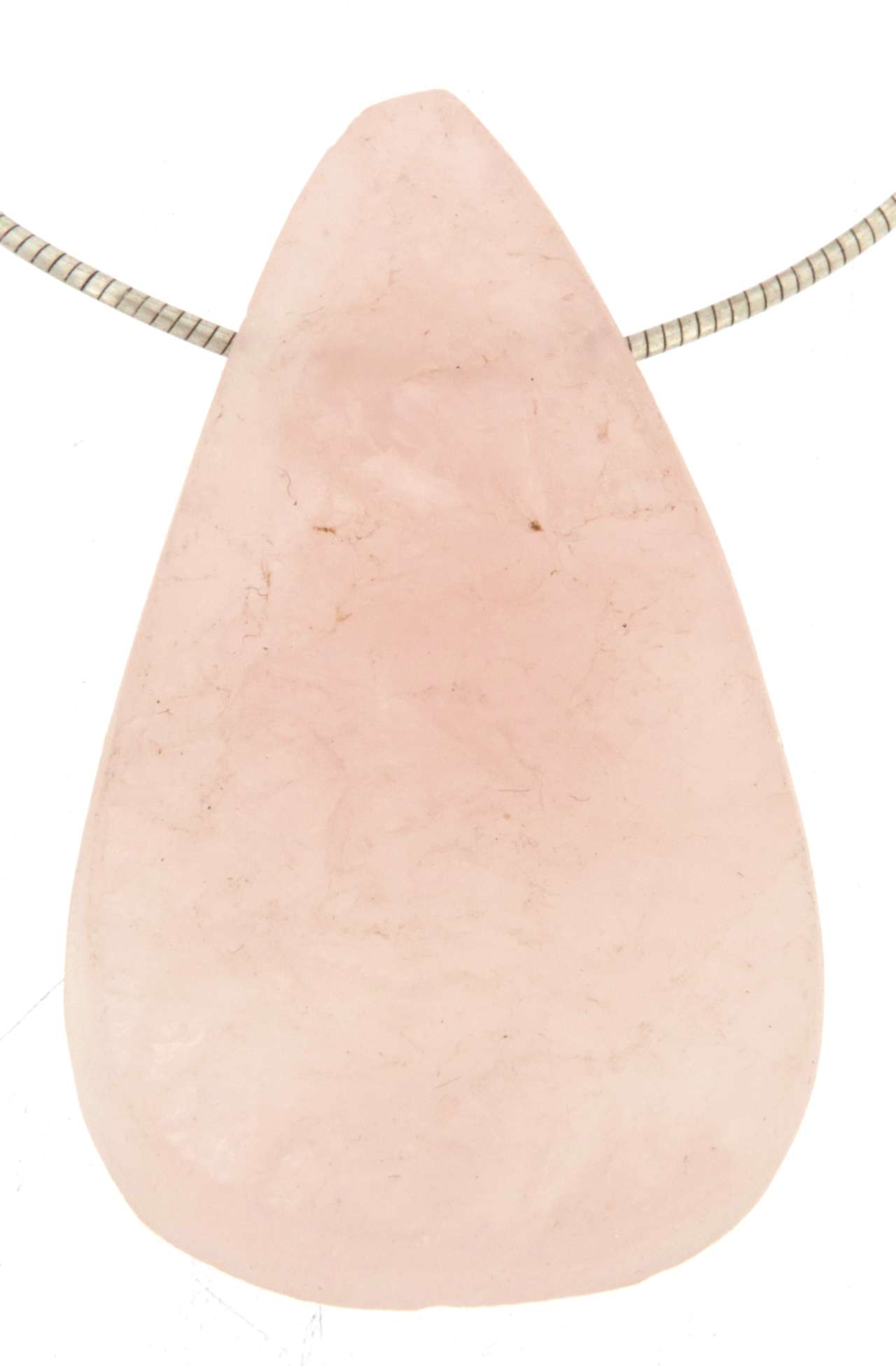 Rosenquarz Trommelstein Edelstein Schmuck Anhänger - A Qualität #6761