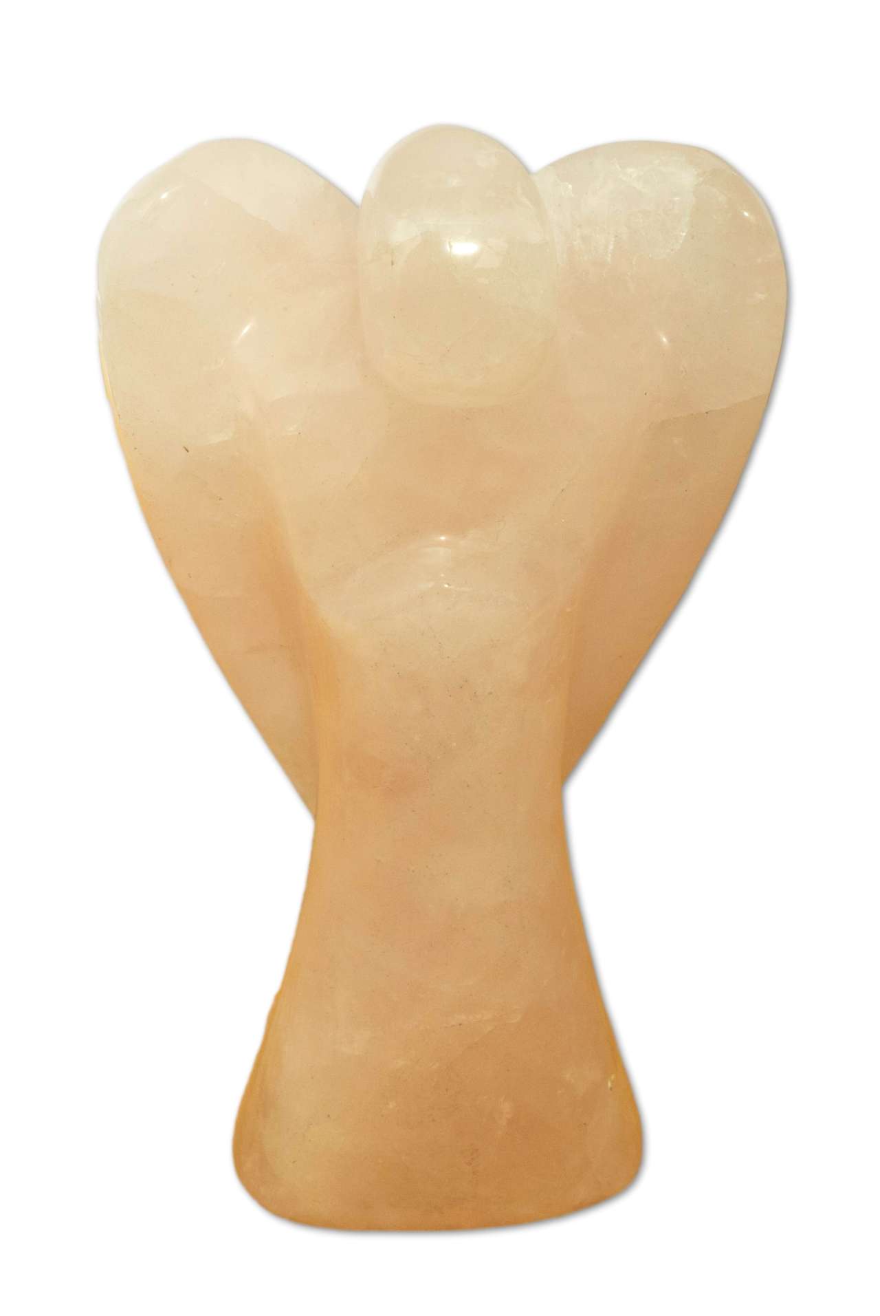 Rosenquarz Engel ca. 10cm - Edelstein Figur - A Qualität #6567