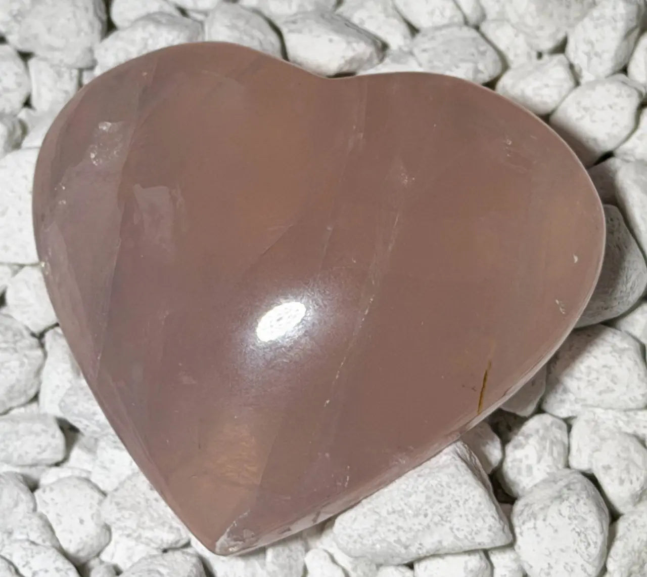 Rosenquarz Herz ca. 5cm - Edelstein - Mineralien A Qualität #5100