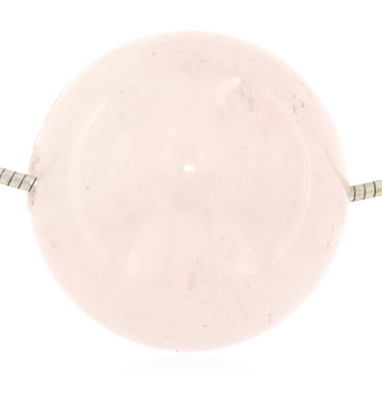 Rosenquarz Kugel Anhänger 20mm - Trommelstein Anhänger - Edelstein A Qualität #6280