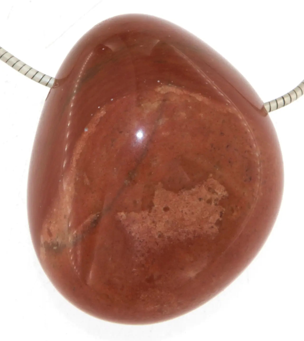 roter Jaspis Trommelstein Edelstein Schmuck Ketten Anhänger - A Qualität - #6230