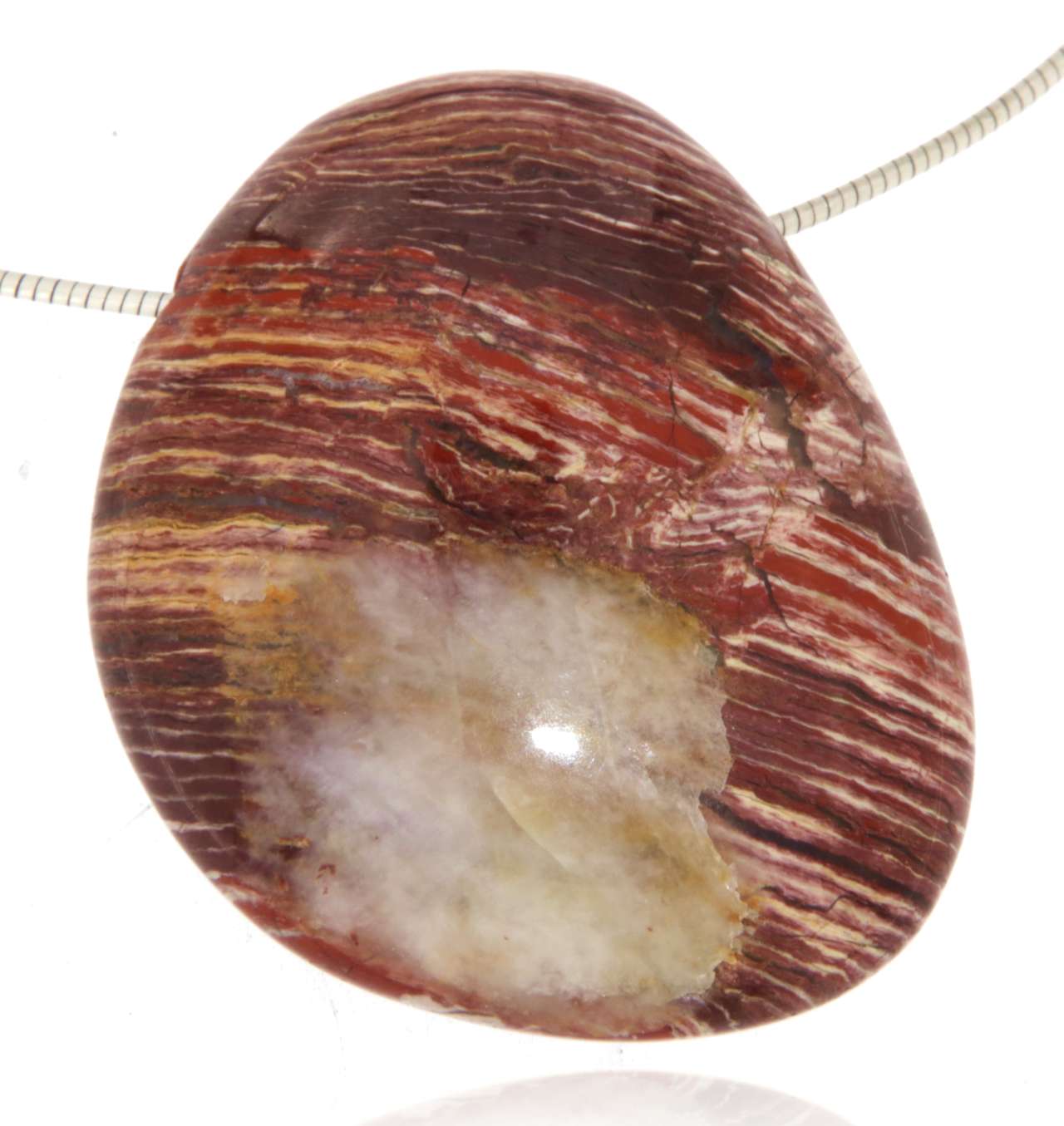 edler Schlangen Jaspis Trommelstein Edelstein Schmuck Anhänger - A Qualität #5546