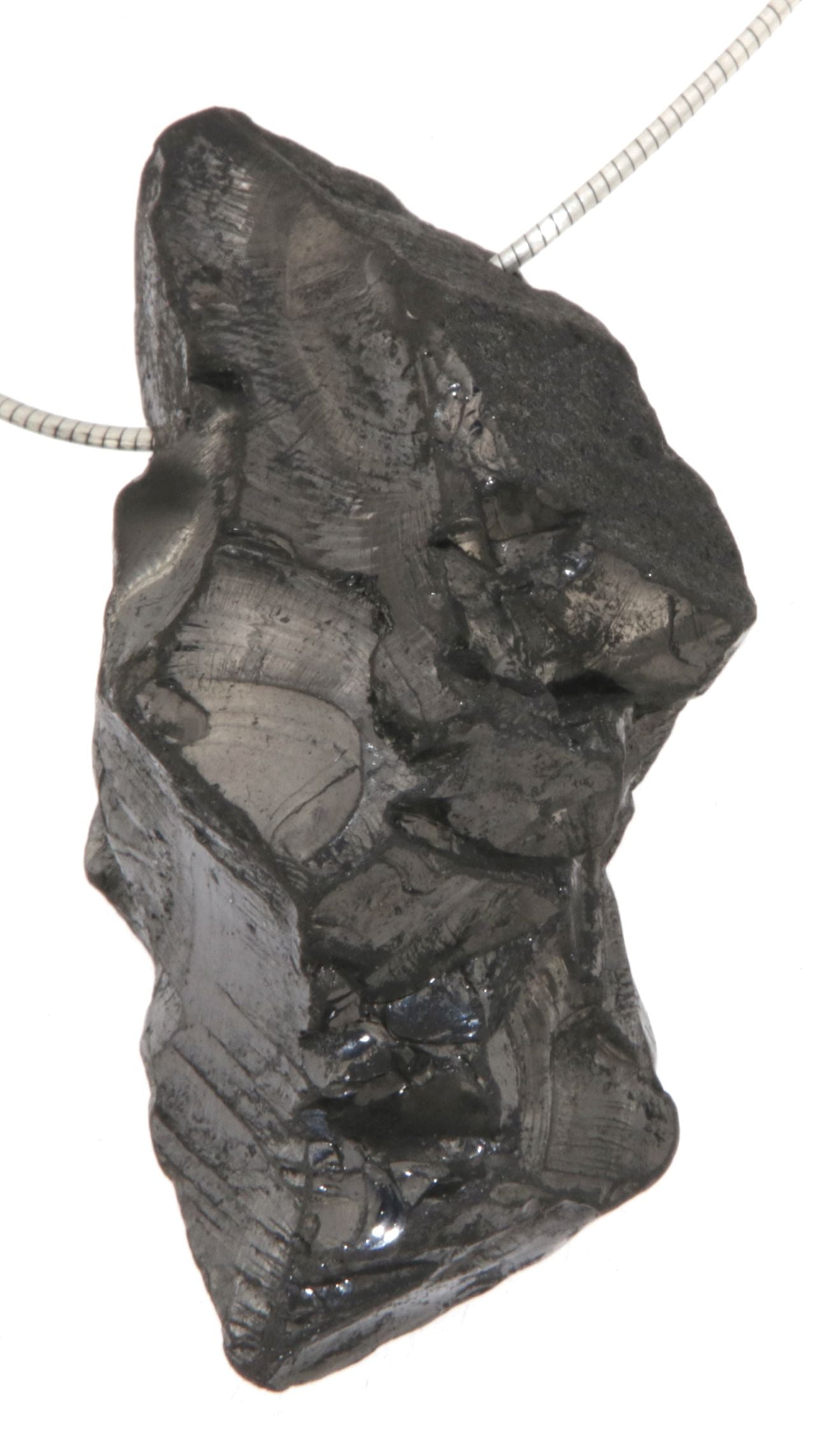 Edelschungit - Edel Schungit - Elite Shungite Trommelstein Edelstein Schmuck Ketten Anhänger - A Qualität #6779