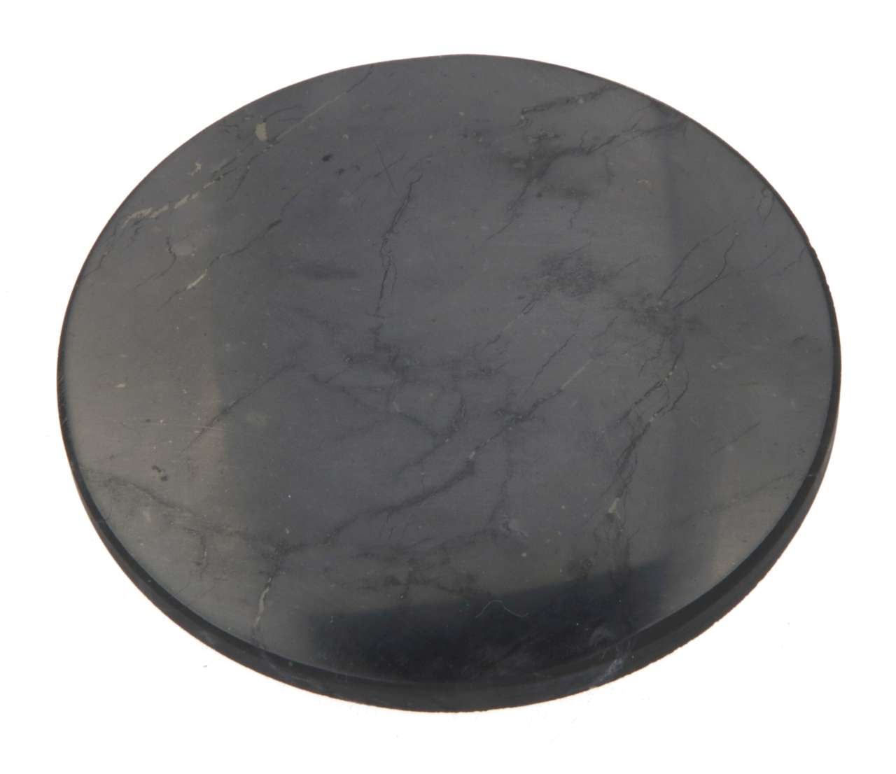 Schungit Scheibe rund 70mm - Edelstein - poliert