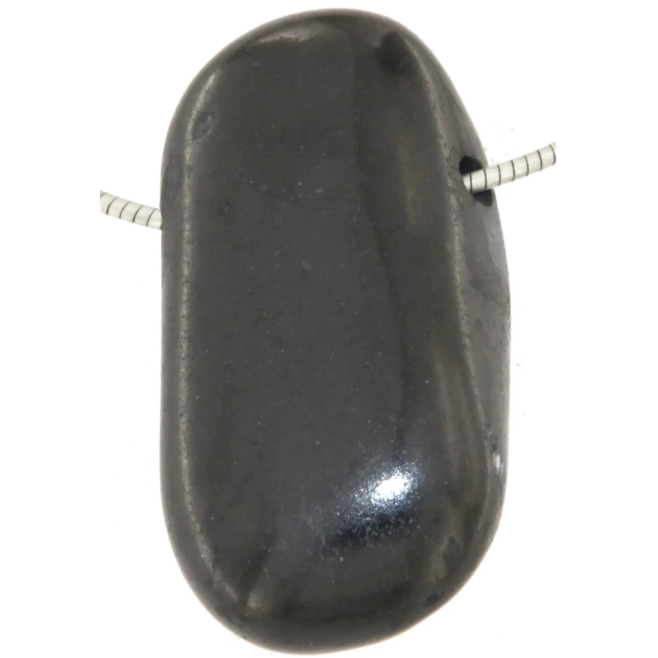 Schungit Trommelstein Edelstein Schmuck - Kette - Anhänger - A Qualität #3056