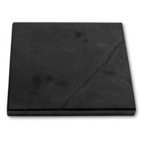 Schungit Platte 10 x 10 cm - Edelstein - poliert
