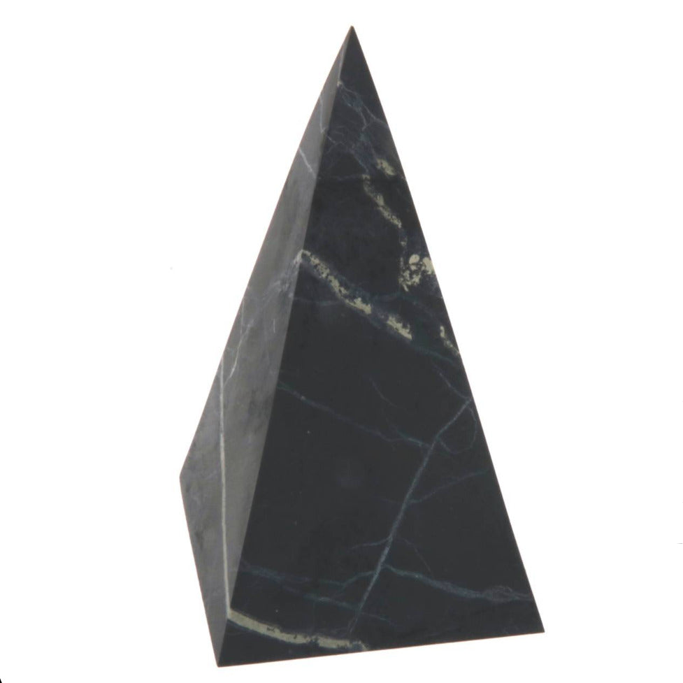 Schungit Pyramide - hoch - matt