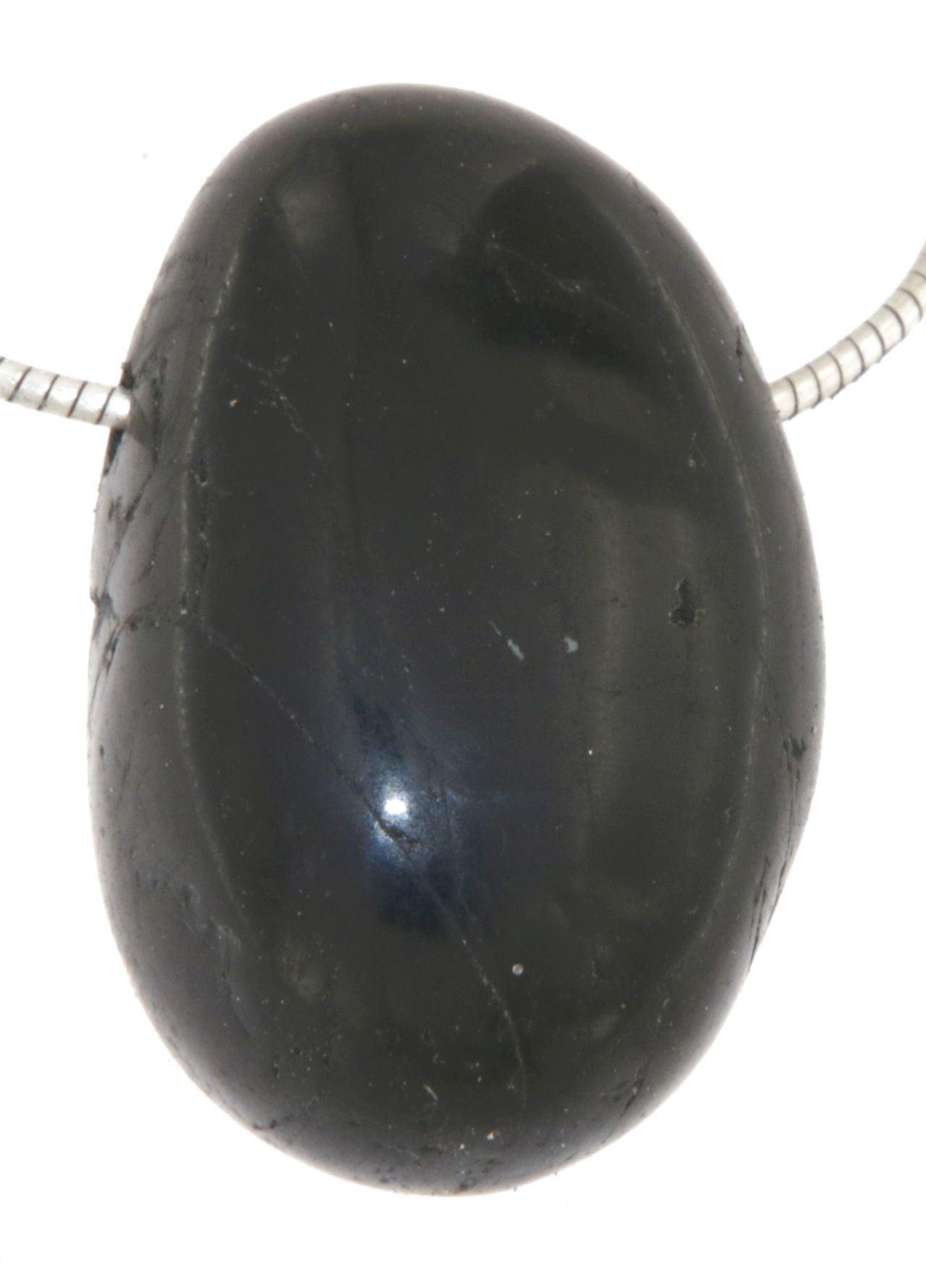 schwarzer Turmalin - Schörl Trommelstein Edelstein Schmuck Ketten Anhänger - A Qualität #6285
