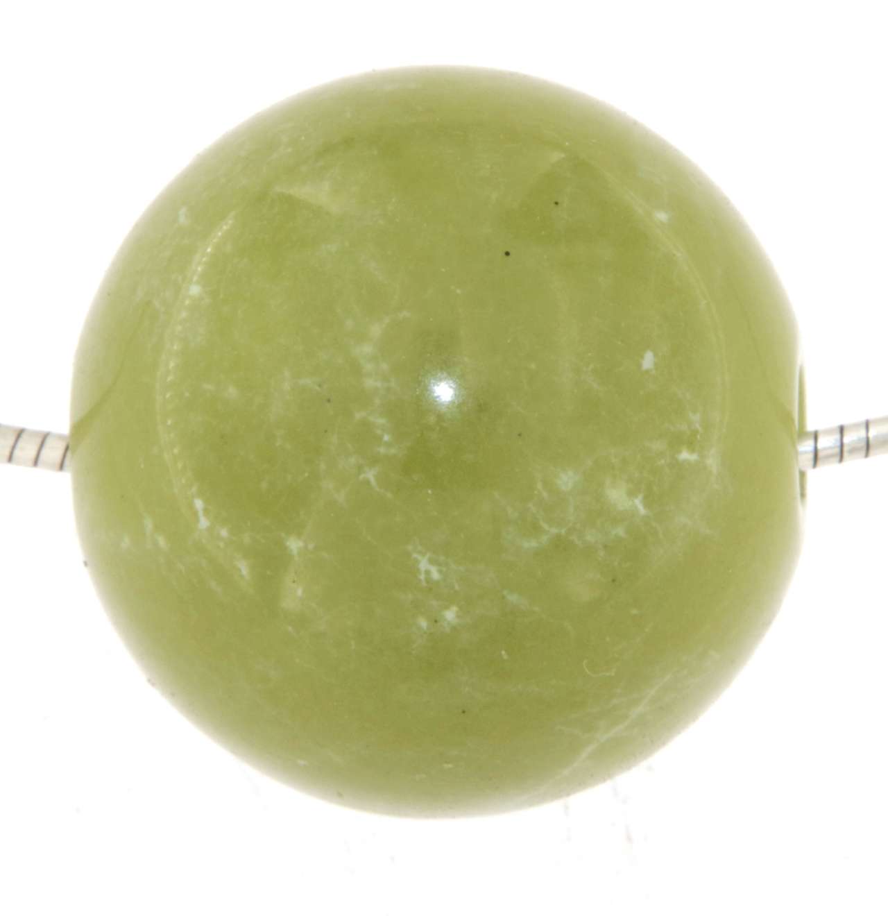 Serpentin Kugel Anhänger 20mm - Trommelstein Schmuck Ketten Anhänger - Edelstein A Qualität #6927
