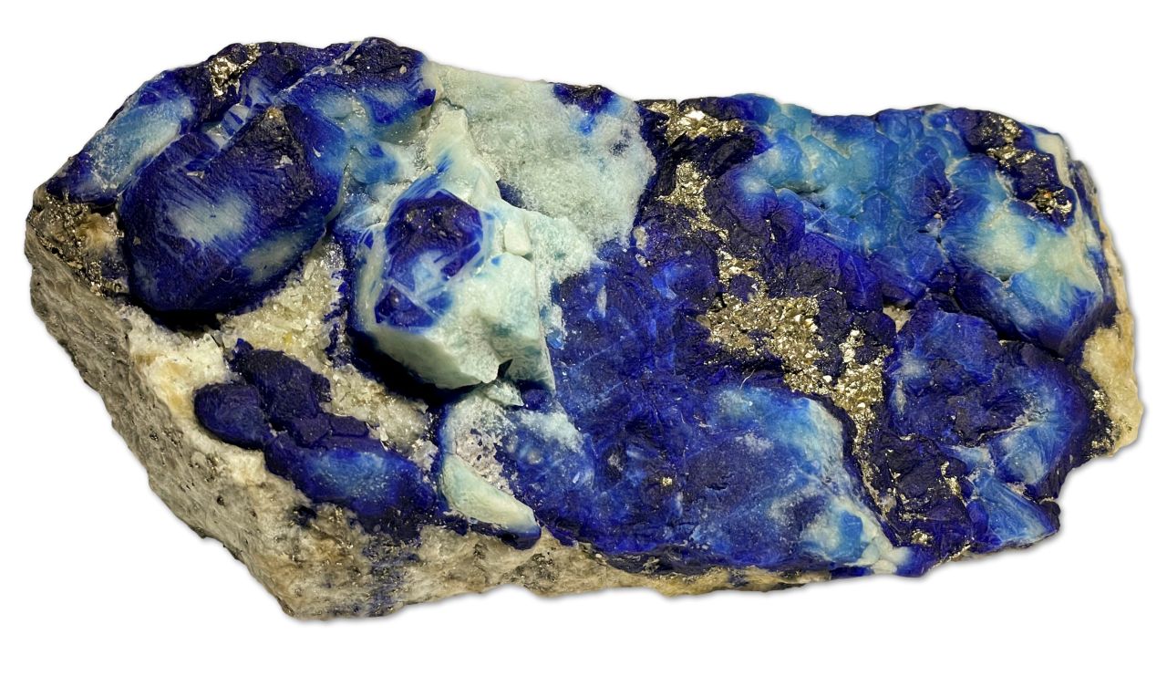 Lapislazuli Kristall - Pyrit Rohstein - Handschmeichler - Mineralien - Edelstein - A Qualität #7108