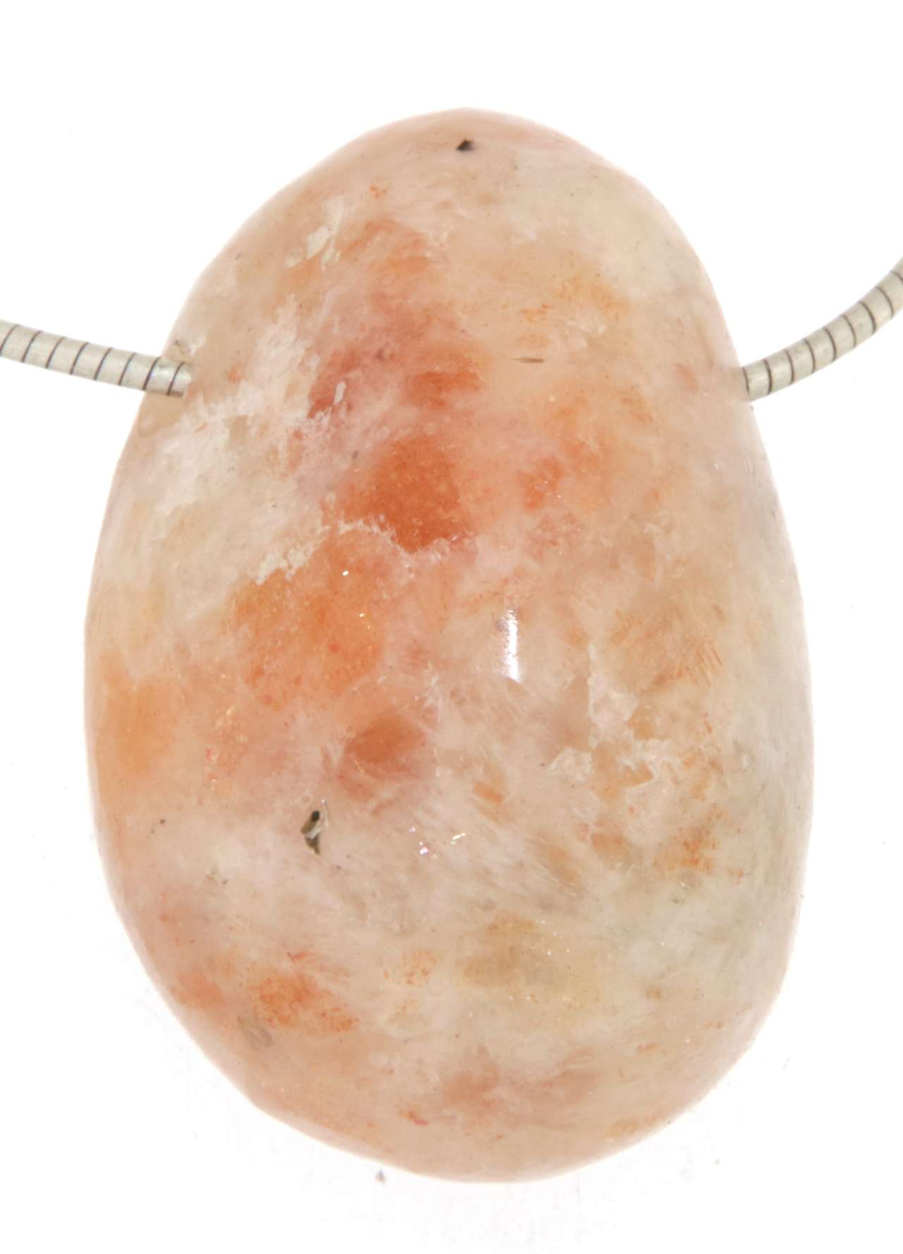 Sonnenstein Trommelstein Edelstein Schmuck Ketten Anhänger - A Qualität #5365