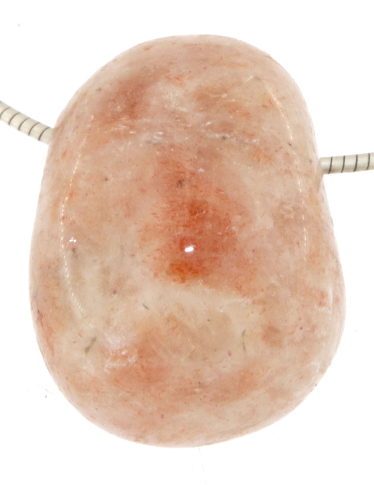 Sonnenstein Trommelstein Schmuck Ketten Anhänger - Edelstein A Qualität #5052