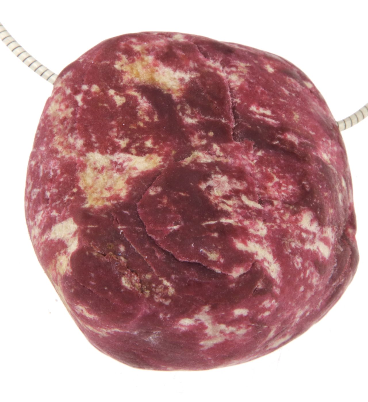 XL Thulit Trommelstein Edelstein Schmuck Ketten Anhänger - A Qualität #0540