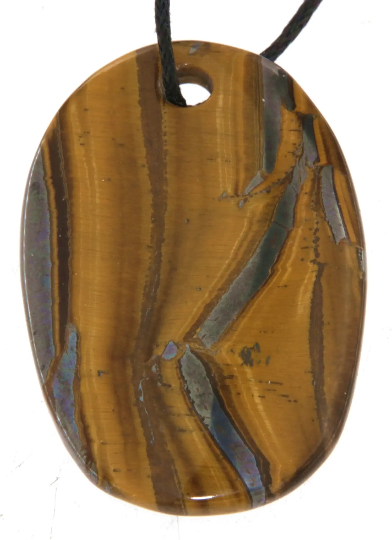 XL Tigerauge Trommelstein Edelstein Schmuck Ketten Anhänger - A Qualität #5817