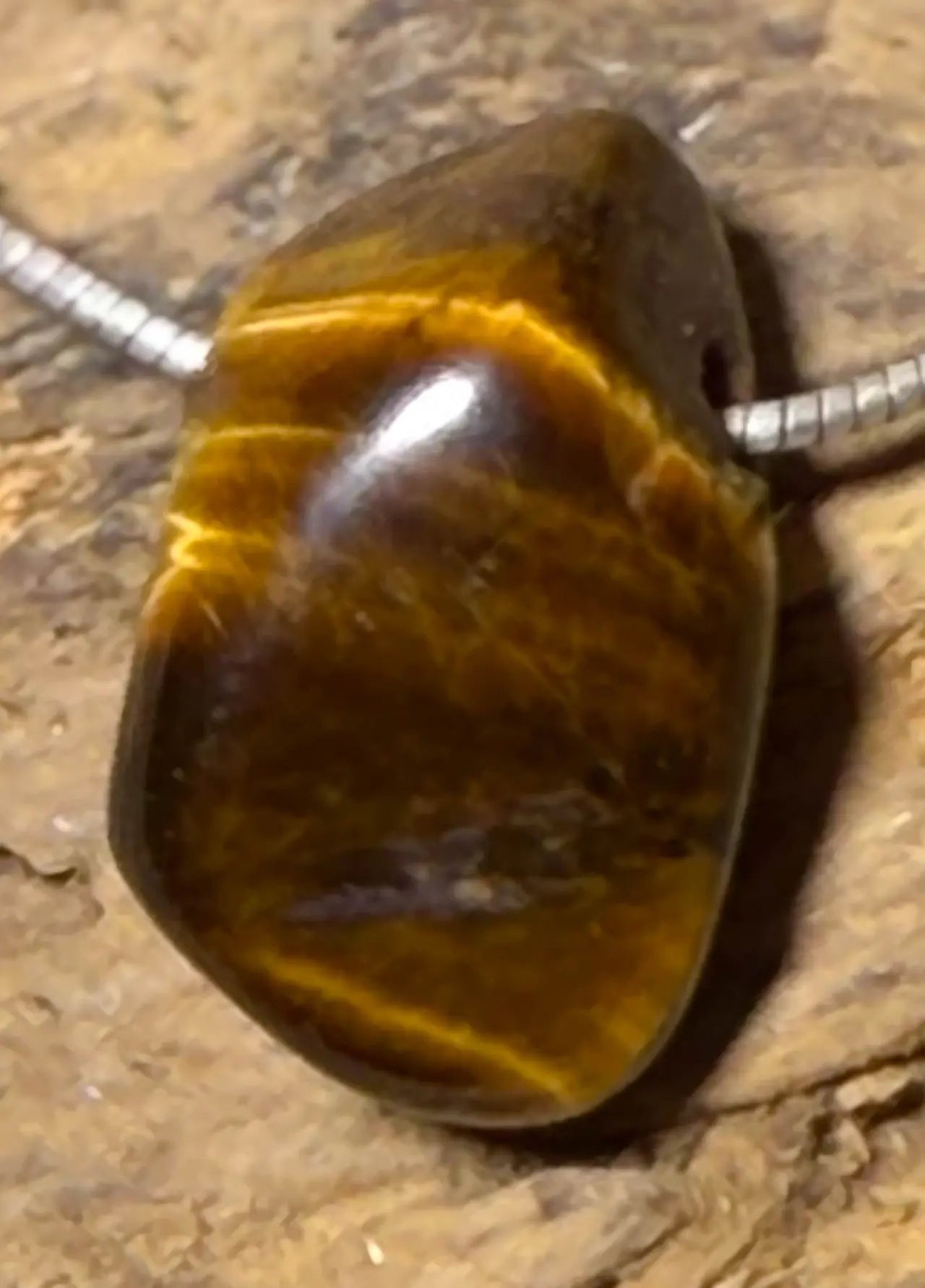 Tigerauge Trommelstein Edelstein Schmuck Ketten Anhänger - A Qualität #6666 - seelensteinchen