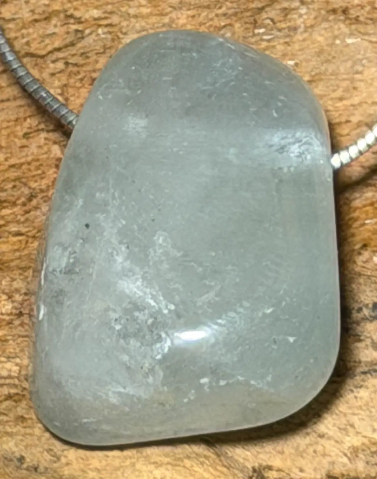 XL blauer Topas - unbehandelt - Trommelstein Edelstein Schmuck Anhänger - A Qualität #6004