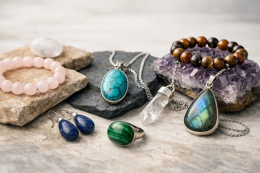 Naturstein Schmuck Materialien im Vergleich