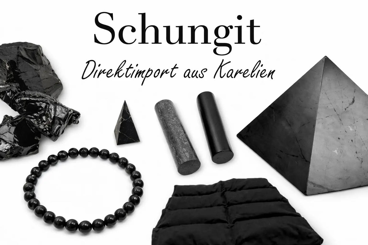 Schungit Wellness Produkte – Massage, Untersetzer & Anwendungen