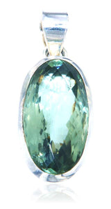 Colgante de Amatista Verde de Calidad A en Plata 925 #0439