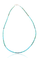 Türkis facettiert Edelstein Schmuck Kette - Collier aus - 925er Silber #0018