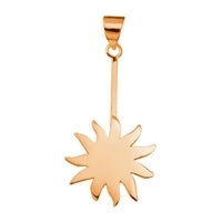 Donuthalter "Sonne" Silber rosevergoldet für 30 - 40mm Donut #ms0018