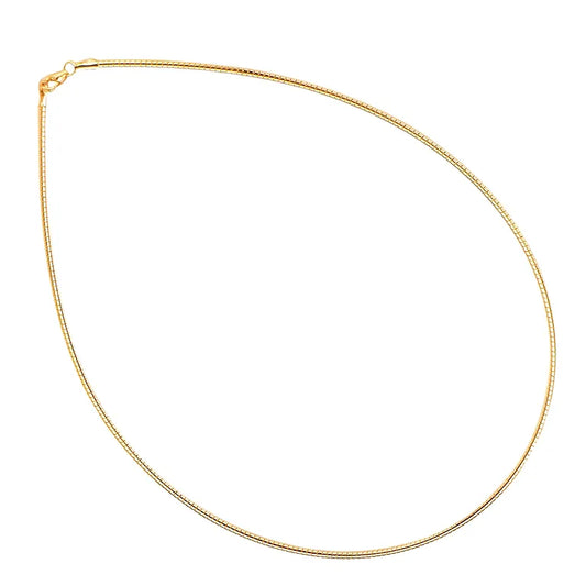 Omegareif 925er rosegold Halsreif - Kette - Collier - 1mm #7332