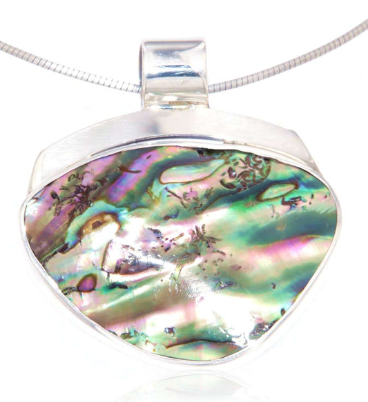 edler Schmuck Ketten Anhänger mit Paua Muschel A Qualität - 925er Silber #4114