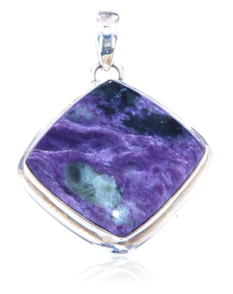 Charoit Schmuck Ketten Anhänger Edelstein - A Qualität - 925er Silber #2409