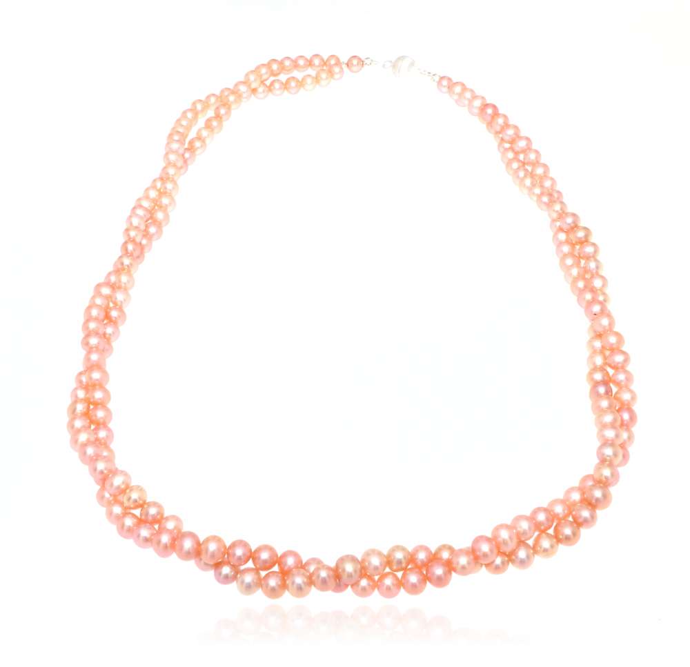 Süßwasser Perlen Schmuck Kette - Collier - 925er Silber #1113