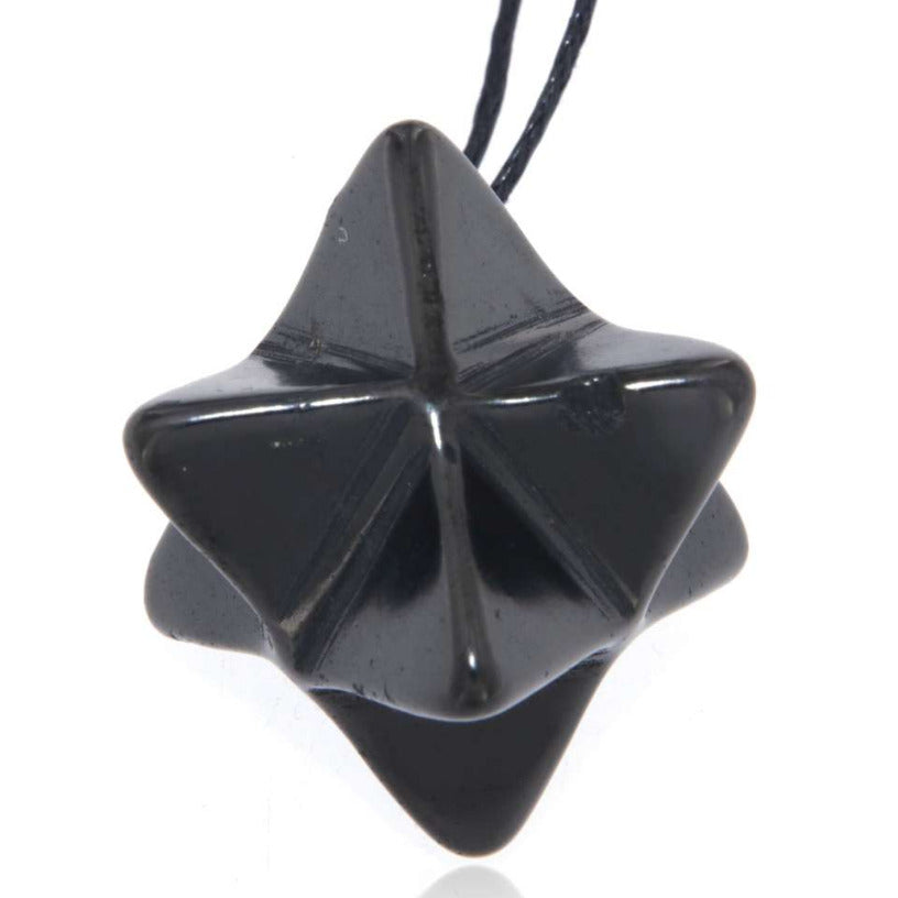 hochwertiger Merkaba Schungit Schmuck Ketten Anhänger - A Qualität #4110