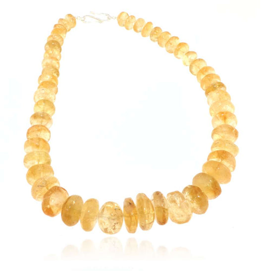 Citrin Edelstein Schmuck Kette - Collier - 925er Silber #1115