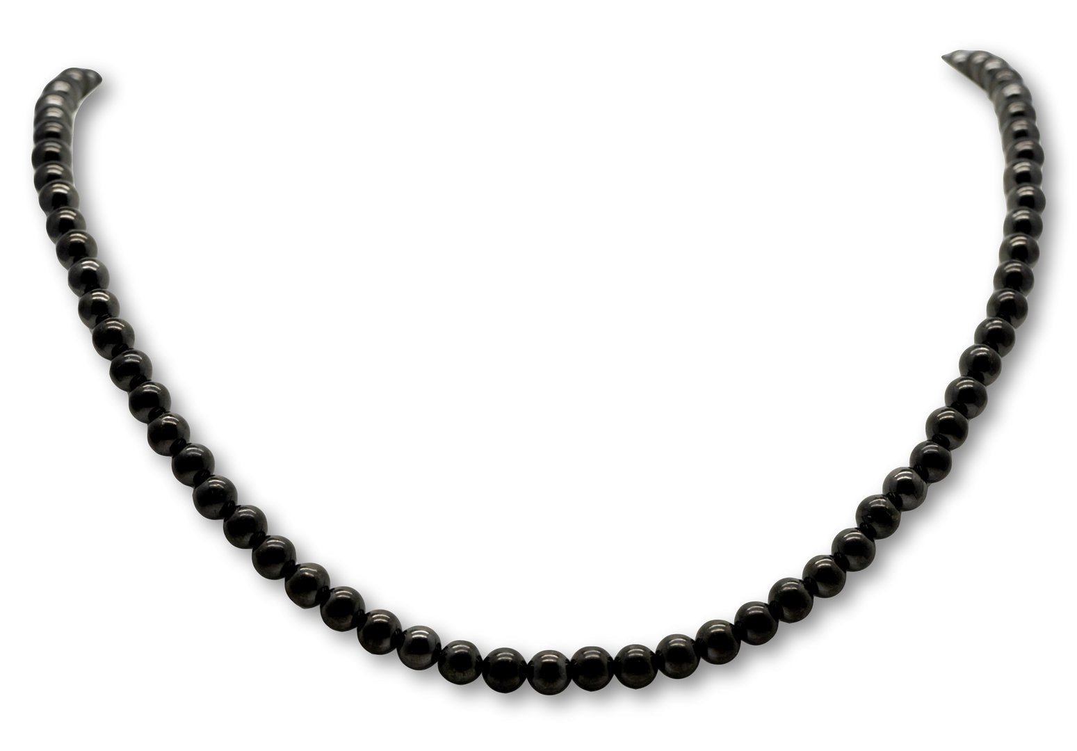 Edelstein Collier Schungit Schmuck Kette - 925er Silber #0048