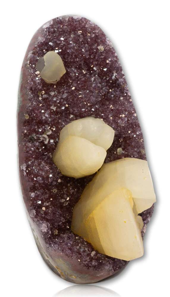 Amethyst mit Calcit Druse Uruguay 1330g - Amethystdruse - AA Qualität #3341