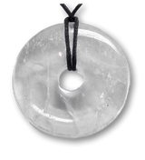 Bergkristall Donut Edelstein Schmuck Ketten Anhänger AA Qualität 40mm