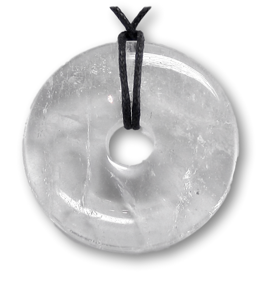 Bergkristall Donut Edelstein Schmuck Ketten Anhänger AA Qualität 40mm