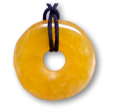 Donut de calcita naranja - Rodaja PI - Colgante de joyería con gema, calidad AA, 30mm