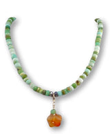 Andenopal Edelstein Schmuck Kette - Collier - 925er Silber #2153