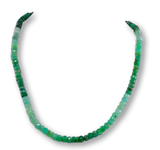 Chrysopras facettiert Edelstein Schmuck Kette - Collier - 925er Silber #2155