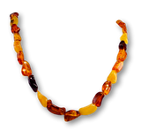 edles Bernstein Kette - Collier geknotet - Edelstein - Schmuck - Edelsteinkette #2297