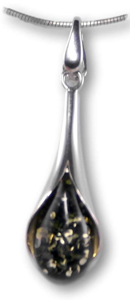 edler Schmuck Ketten Anhänger mit Bernstein A Qualität - 925er Silber #2347