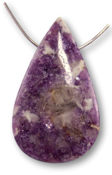 edler XL Lepidolith Trommelstein - Edelstein - Schmuck Ketten Anhänger - A Qualität #2570