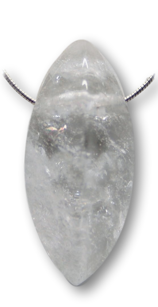 Bergkristall Navetten - Edelstein - Schmuck Ketten Anhänger - A Qualität #2983
