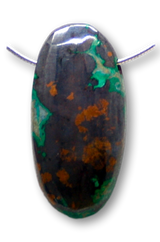 Cobre en piedra rodada Matrix - Gema - Colgante de joyería para collar - Calidad A #3118