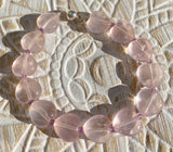 Rosenquarz - Amethyst Edelstein Armband - Blume des Lebens - Edelsteinarmband - 925er Silber Schmuck - #6154