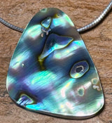 Abalone Muschel - Trommelstein Anhänger - Edelstein A Qualität #5270