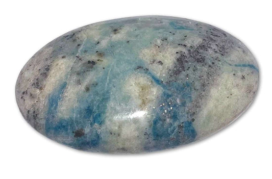 Afghanit mit Pyrit Seifenstein - Handschmeichler - Auflagestein - Massagestein 125g, poliert - Sonderqualität #6802