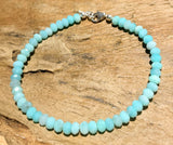 Amazonit Edelstein Armband - "Aqua" - 925er Silber Schmuck #0304
