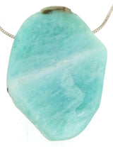 Amazonit Rohstein Trommelstein Edelstein Schmuck Ketten Anhänger - A Qualität #7364