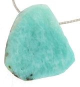 Amazonit Rohstein Trommelstein Edelstein Schmuck Ketten Anhänger - A Qualität #7363